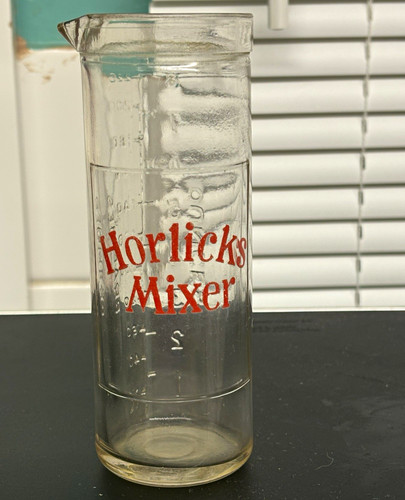 Horlicks glass mixer measuring - glass,