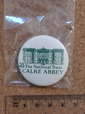 National Trust CALKE ABBEY Charity Tin Badge