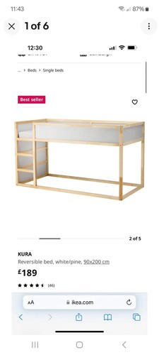 Ikea kura children - ikea, bed