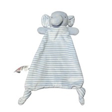 Sainsburys TU Elephant Comforter Striped Blue Cuddle Blanket Soft Toy Soother