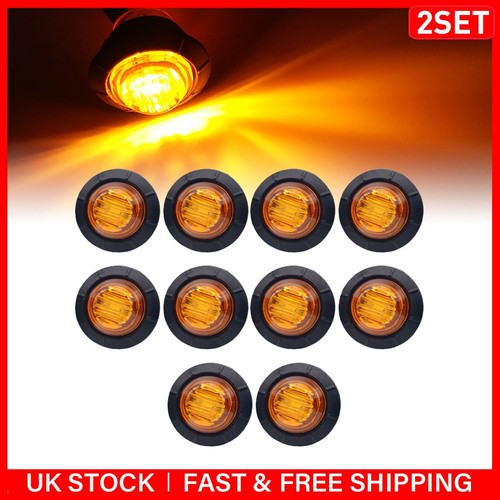 20x amber led side marker - amber,