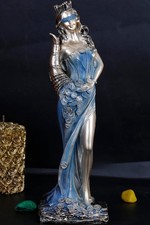 Fortuna Roman Goddess of Good Luck Fortune Tyche Statue Figurine Idol 11.5 Inch