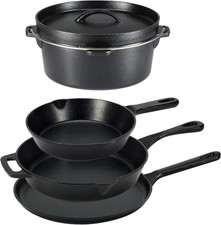 Pre seasoned cast iron - iron, 5-piece