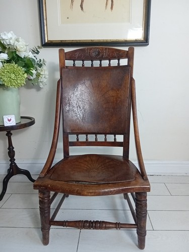 Oak hall nursing chair - oak, stamped
