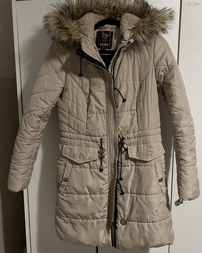 Beige fur lined lipsy - lined, coat