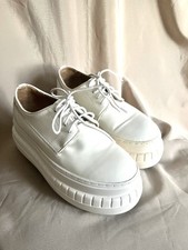 Rare Acne Studios Sasha Oxford Platform Shoes UK4/EU37 White Leather Used