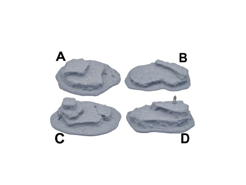 Large printed hills - 3d,
