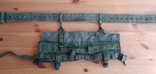 VINTAGE BRITISH ARMY 58 PATTERN WEBBING PONCHO CARRIER & BELT - FALKLANDS ERA 