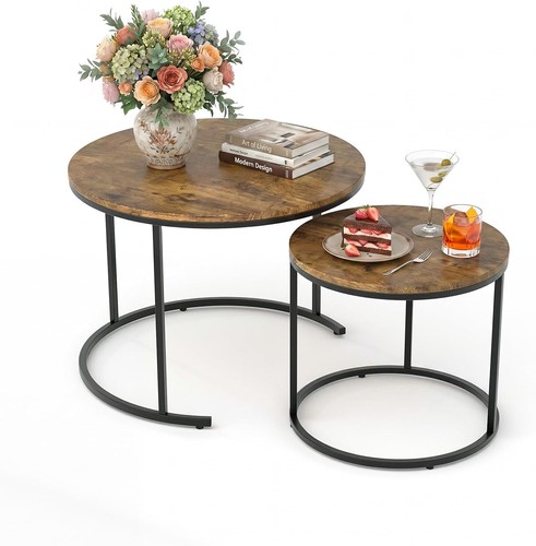 Round nesting coffee - coffee, table
