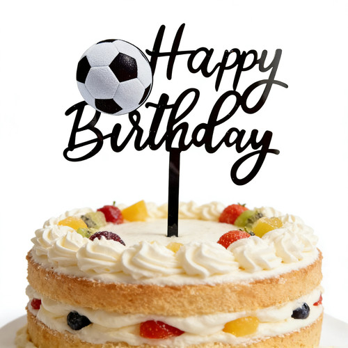 Football birthday cake topper - birthday,