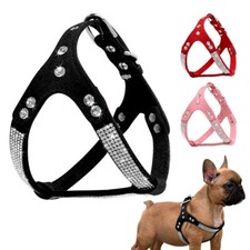 Soft Suede Leather Dog Harness