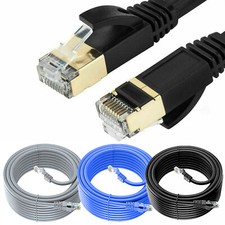 CAT5E CAT6 RJ45 CAT7 ETHERNET NETWORK HIGHSPEED LAN PATCH CABLE 1M-30M LEAD LOT