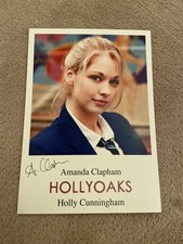 AMANDA CLAPHAM    (HOLLYOAKS) PRESIGNED CAST CARD