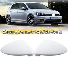 2PC White Wing Door Mirror