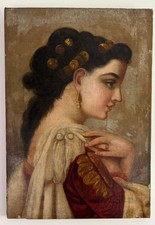 Pre-Raphaelite Portrait Woman in historical dress - c. Emma Sandys (1843-1877)