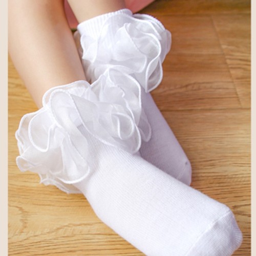 Girls lace ruffle frilly - ✨uk,