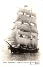 Tall ships barque under sail - a,