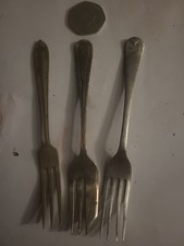 3 X Vintage Epns Cake Forks