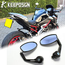 Bar End Mirrors For Kawasaki Z900 Z1000 Z750 Z650 ER6N 6F 7/8" Hollow Handlebar