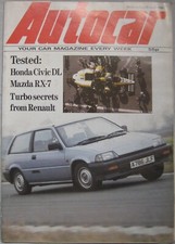 Autocar magazine 30 June 1984 featuring Honda road test, Mazda RX-7