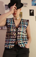 Women Men Effeci Creazioni Vest Waistcoat Size M Vintage Original Funky Cabaret