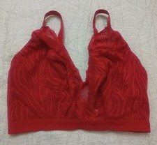 Curvy Kate Non-wired And Unpadded Red Bralette UK Size 32J/JJ Good Condition 