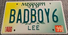 BADBOY6 Vanity License Plate