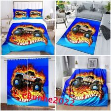 3D Hot Wheels Duvet Cover Bedding Set Carpets Rug Blanket   Curtains