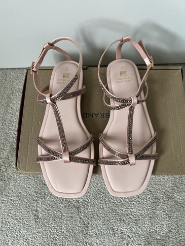 Pink embellished flat - embellished,