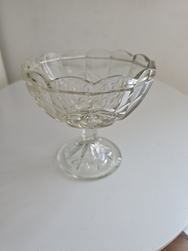 Crystal glass pedestal candy - glass,