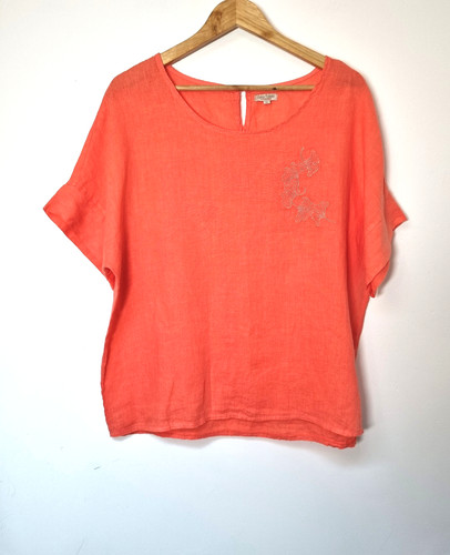 Lina tomei linen top size - tomei, xl