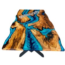 olive wood epoxy dining table