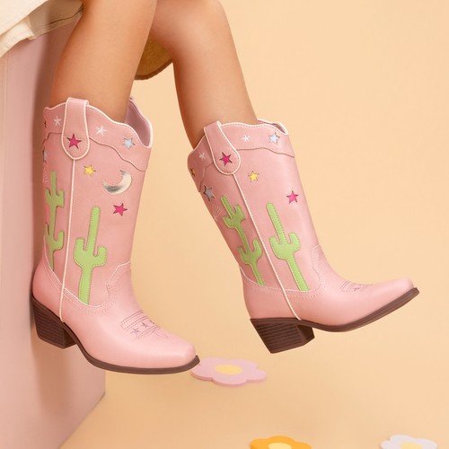 Girls cowboy boots square toe - boots,