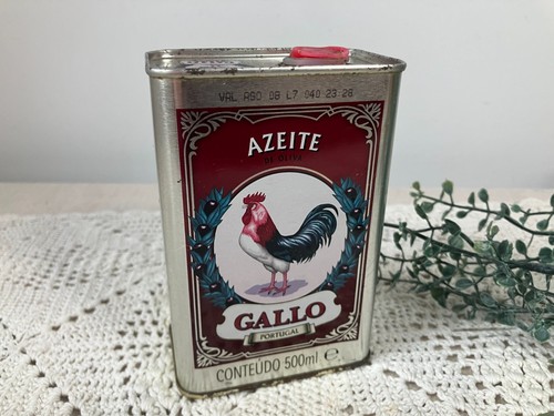 Vtg olive oil can rooster - olive,