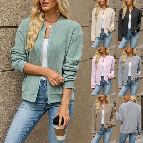 Ladies zip long sleeved - up,
