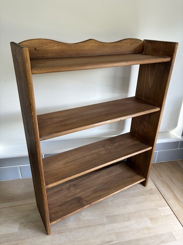 Vintage wooden bookcase - wooden,
