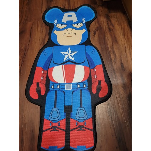 Captain america rug bearbrick - america,