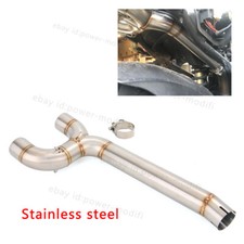 Slip On Exhaust Muffler Mid Pipe Connect Tube For Yamaha FZ6 FZ6N FZ6S 2004-2011