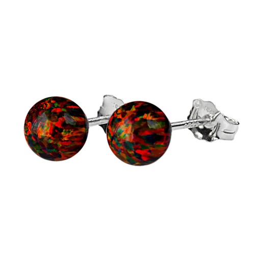 6mm lab created black - 6mm, opal