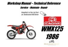 Cagiva WMX125 WMX 125  Service Repair Workshop Manual USB 1986