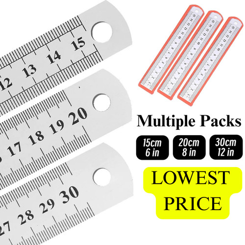 Double side metal ruler - 3x,