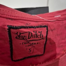 Red Original Von Dutch Tee T-Shirt Top Size S Small