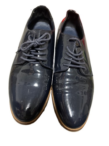 Dune london flossy blue - flossy, patent