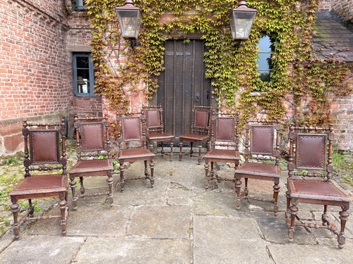 Set antique french oak - ,