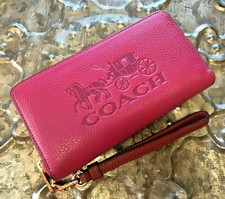 COACH~Long Zip Around Horse &