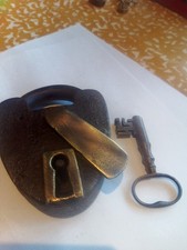 Antique Iron VR And Crown  Padlock