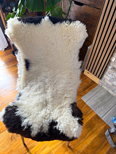 Sheepskin hide rug black - sheepskin, &