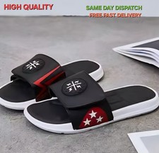 NEW MENS LEATHER SLIDER MULE SANDALS POOL BEACH SPORT HOLIDAY SHOWER SLIPPER 