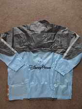 DISNEYLAND PARKS GREY BLUE RAIN TOP PONCHO JACKET 3/4 ZIP XL/XXL *NEW & UNUSED*
