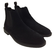 Autograph Men's Chelsea Boots Size 9.5 Black Suede Upper Stretch Pull On New F1